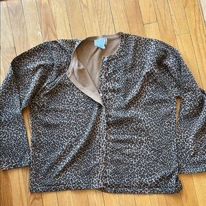 Jennifer Moore Animal Print Cardigan XL